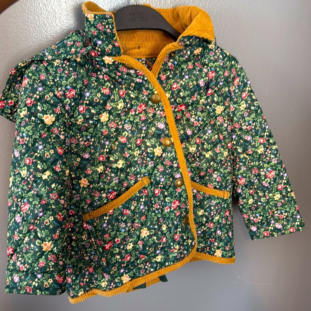 Toddler floral barn jacket